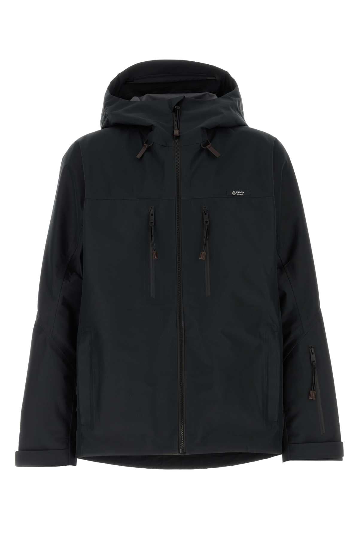 Prada Recycled Polyester Windbreaker Jacket — Black