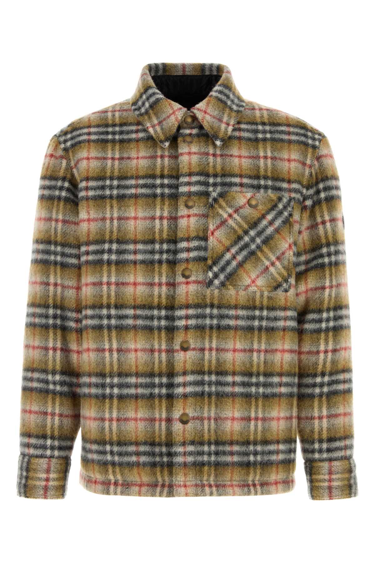 Burberry Plaid Wool Jacket — Beige