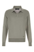 Dolce & Gabbana Silk Polo — Beige