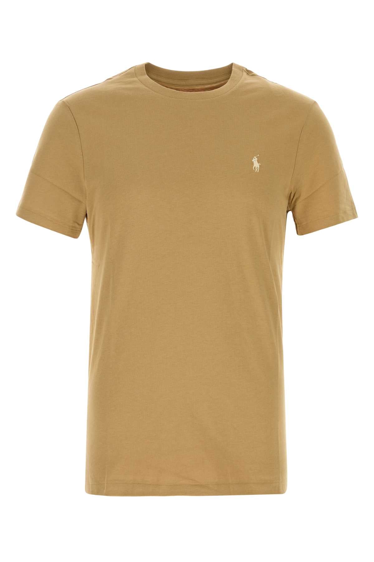 Polo Ralph Lauren Logo-Embroidered Cotton T-Shirt — Beige