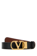 Valentino Garavani VLogo Leather Belt — Black