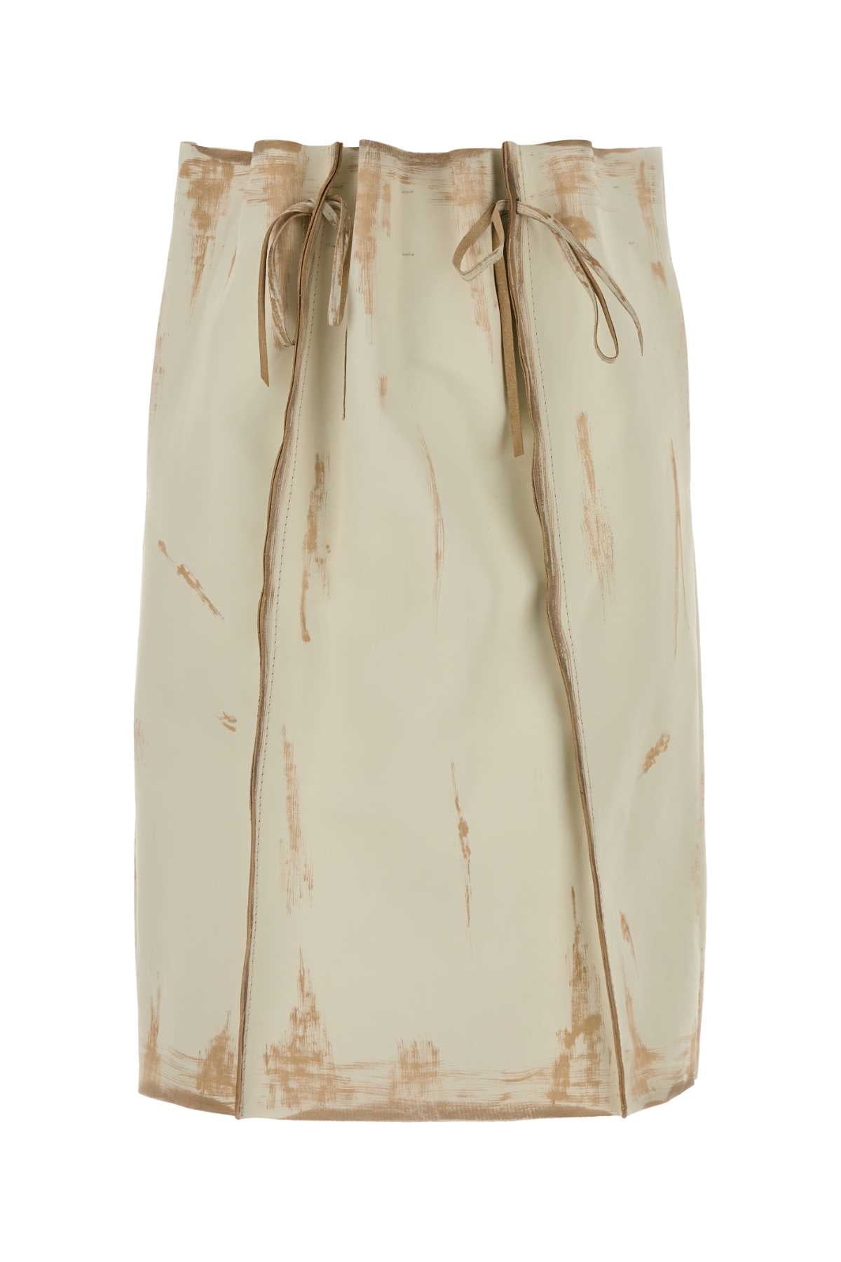 Prada Pelle Skirt — Beige