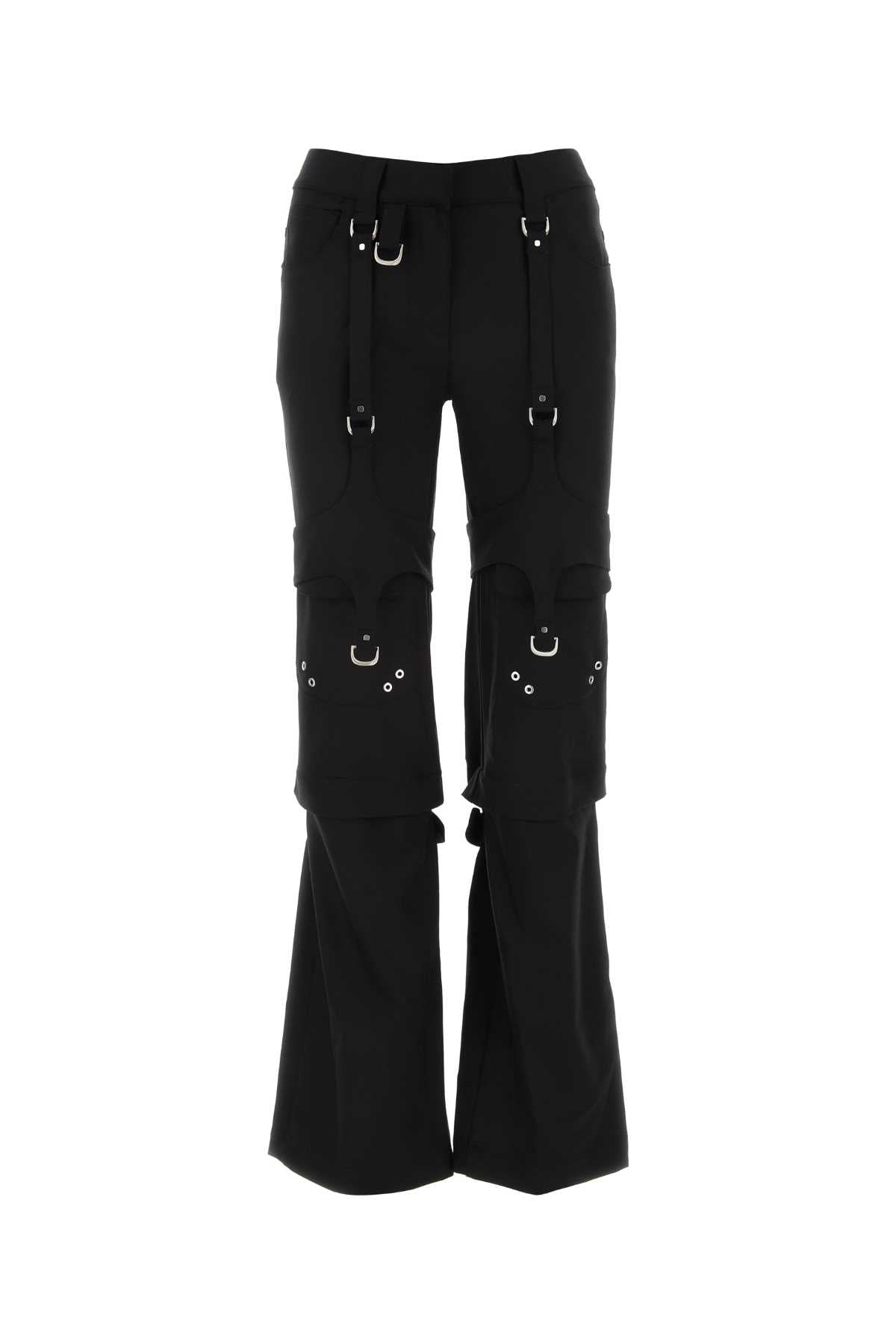 Off-White Multi-Strap Flared Cargo Pants — Black