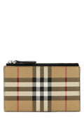 Burberry Canvas Check Wallet — Beige