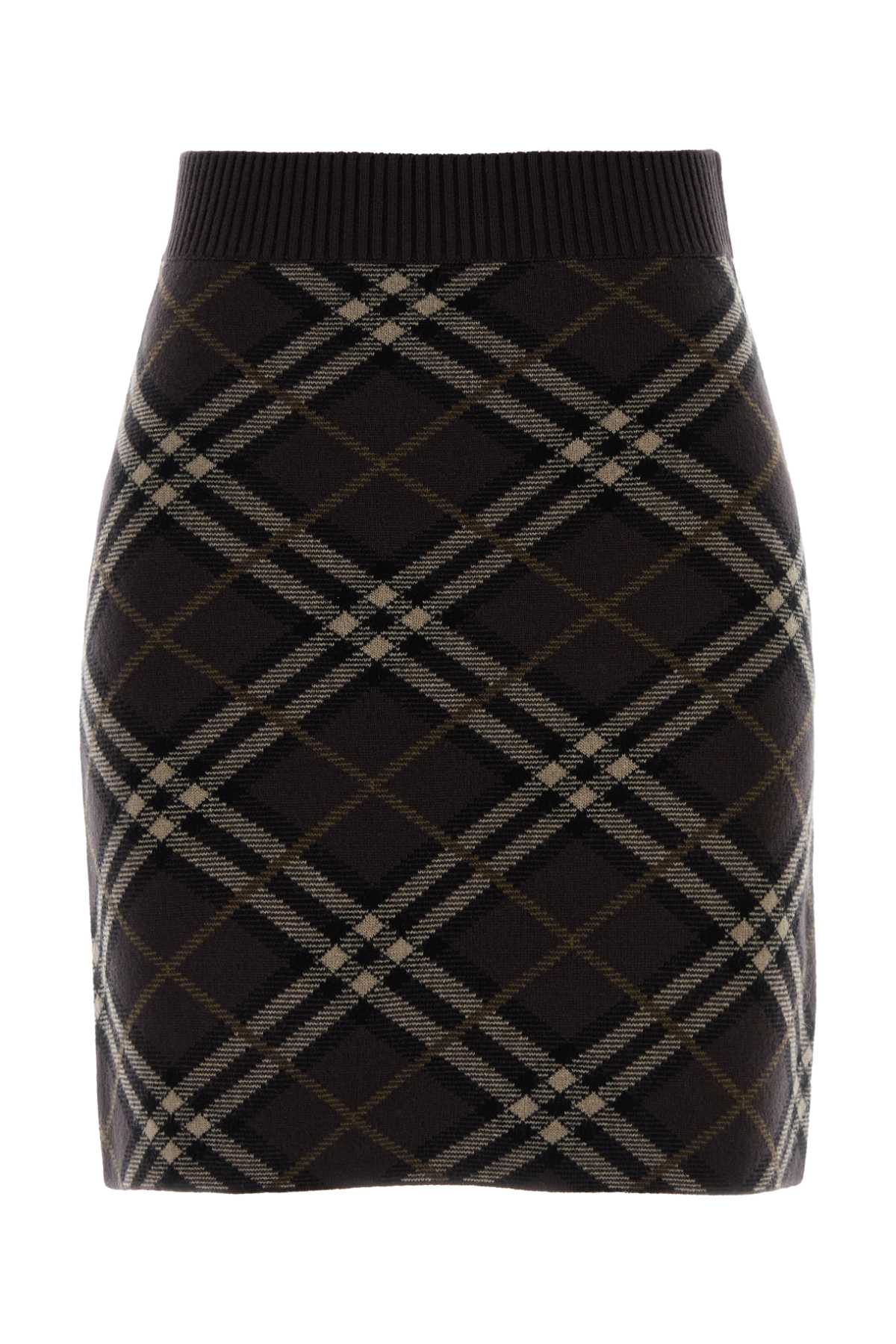 Burberry Wchk Mini Skirt — Black