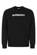 Burberry Logo-Embroidered Cotton Sweatshirt — Black