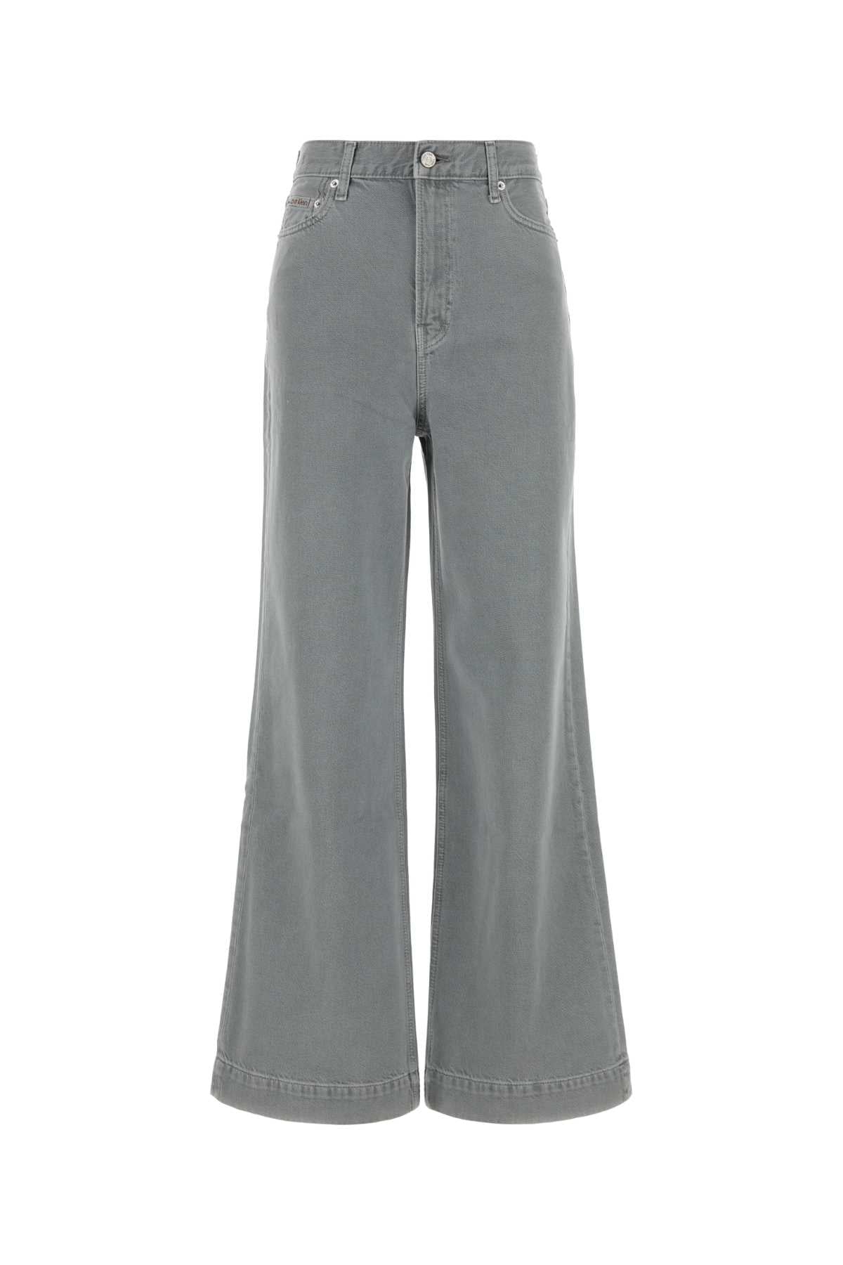 Calvin Klein Rib Cage Wide Leg Jeans — Gray
