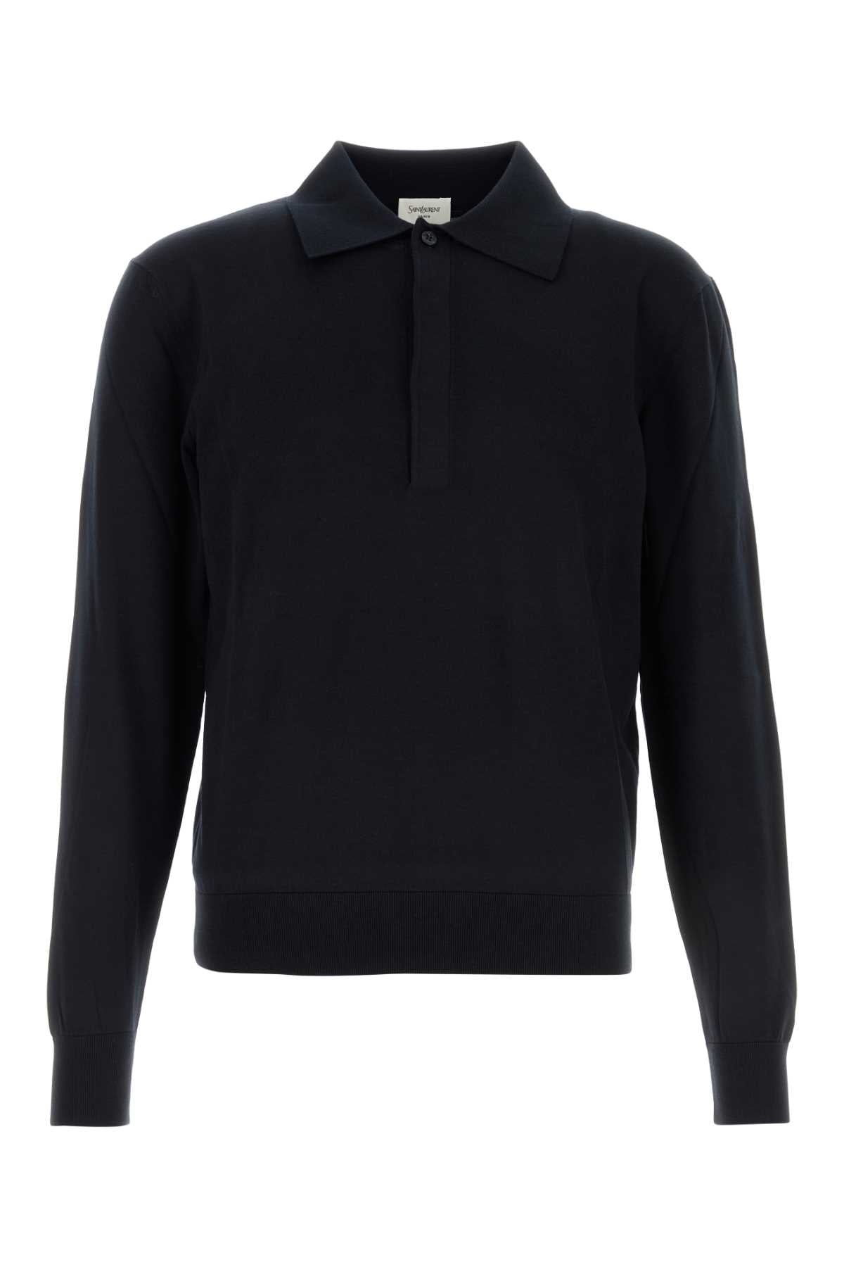 Saint Laurent Manches Polo Shirt — Navy