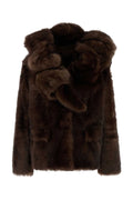 Chaqueta Prada de piel — Marrón