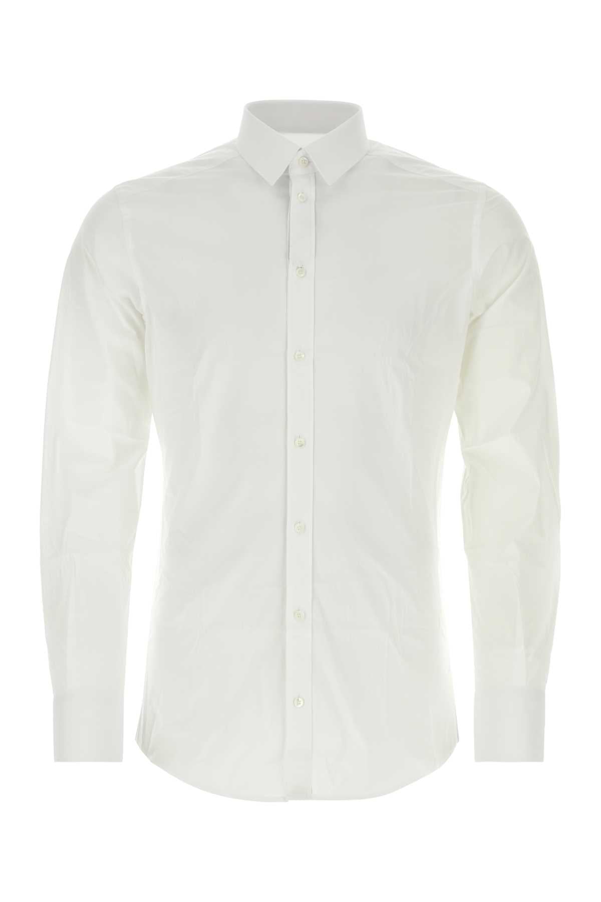 Dolce & Gabbana Stretch Poplin Shirt — White