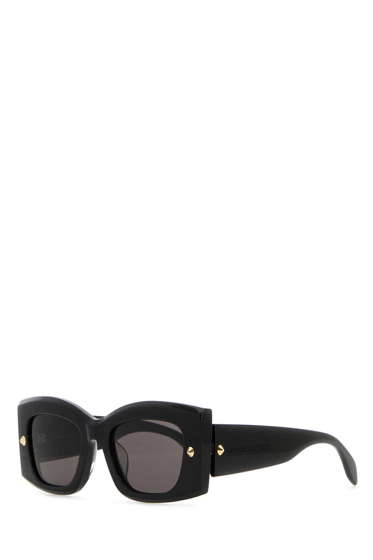 Alexander McQueen AM0426S Black Acetate Sunglasses — Black