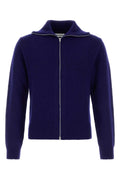 Jil Sander Wool-Blend Zip Cardigan — Navy