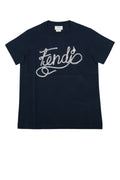 Fendi Kids Jersey T-Shirt — Navy