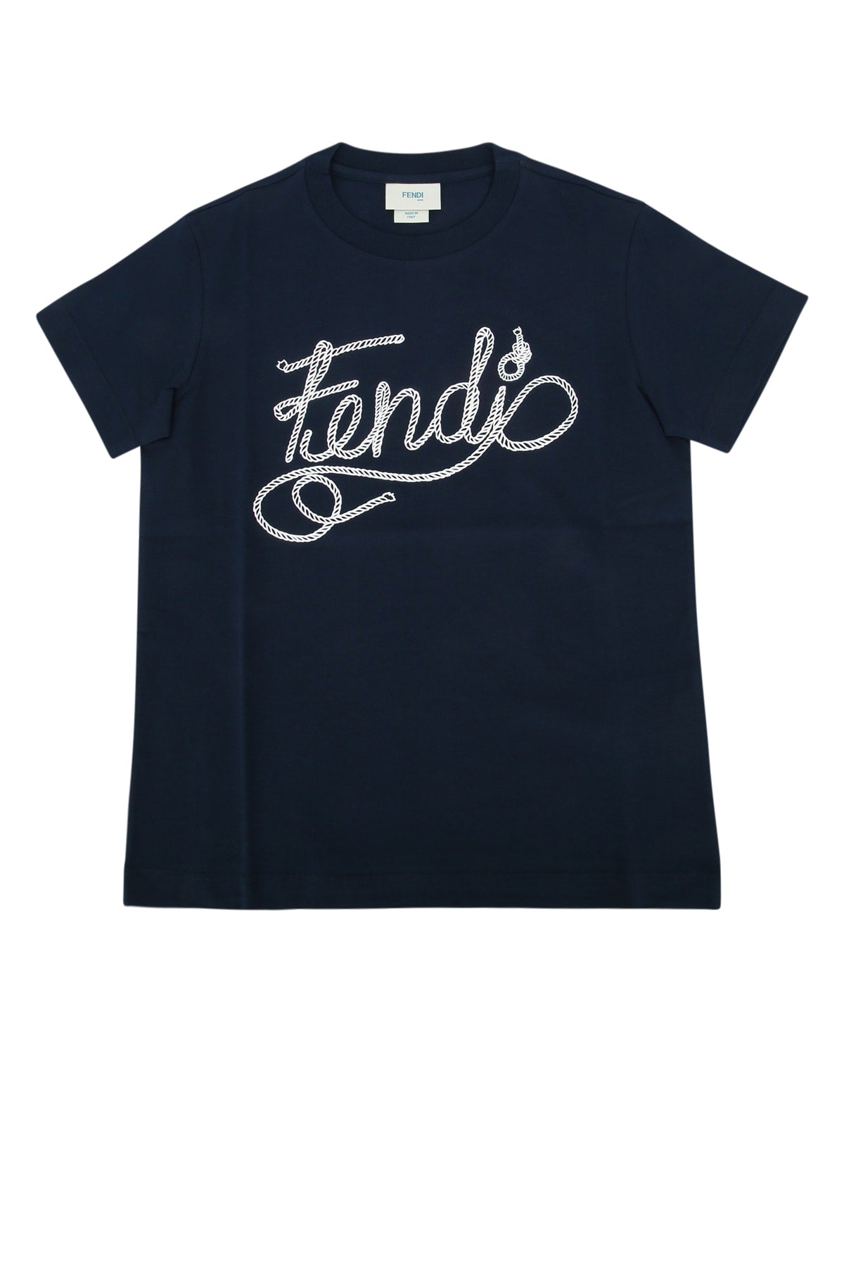 Fendi Kids Jersey T-Shirt — Navy