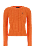 Polo Ralph Lauren Cable-Knit Cotton Sweater — Orange