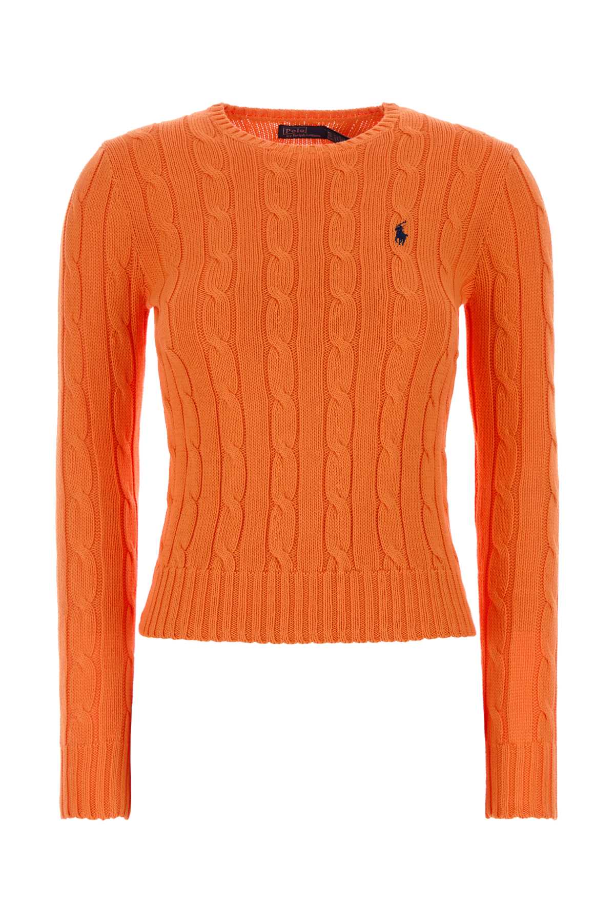 Polo Ralph Lauren Cable-Knit Cotton Sweater — Orange