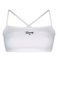 Tommy Hilfiger Jeans Logo-Embroidered Ribbed Cotton Tank Top — White