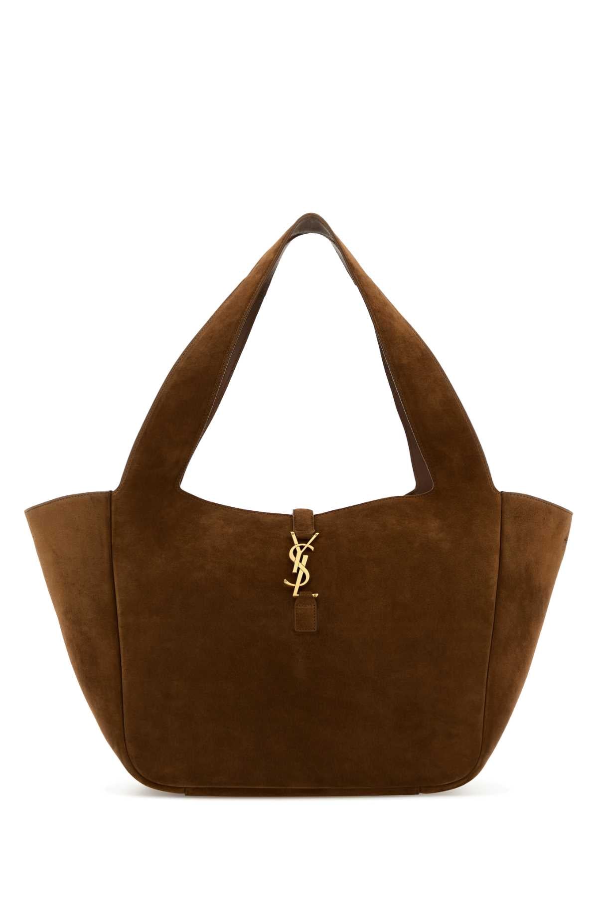Saint Laurent Bea Tote Bag — Brown