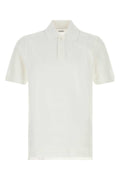 Fedeli Piquet Cotton Polo Shirt — White