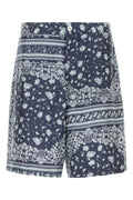 Fendi Silk Bermuda Shorts — Navy