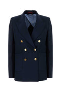 Gucci Double-Breasted Blazer — Navy
