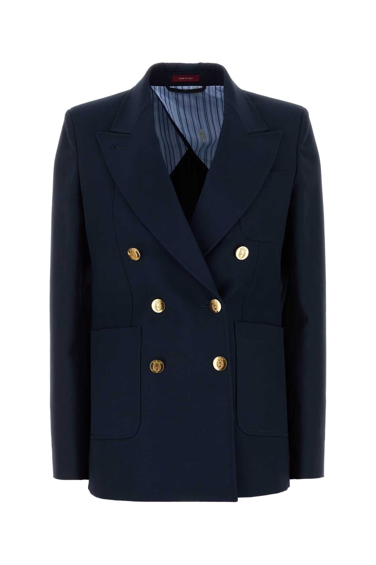 Gucci Double-Breasted Blazer — Navy