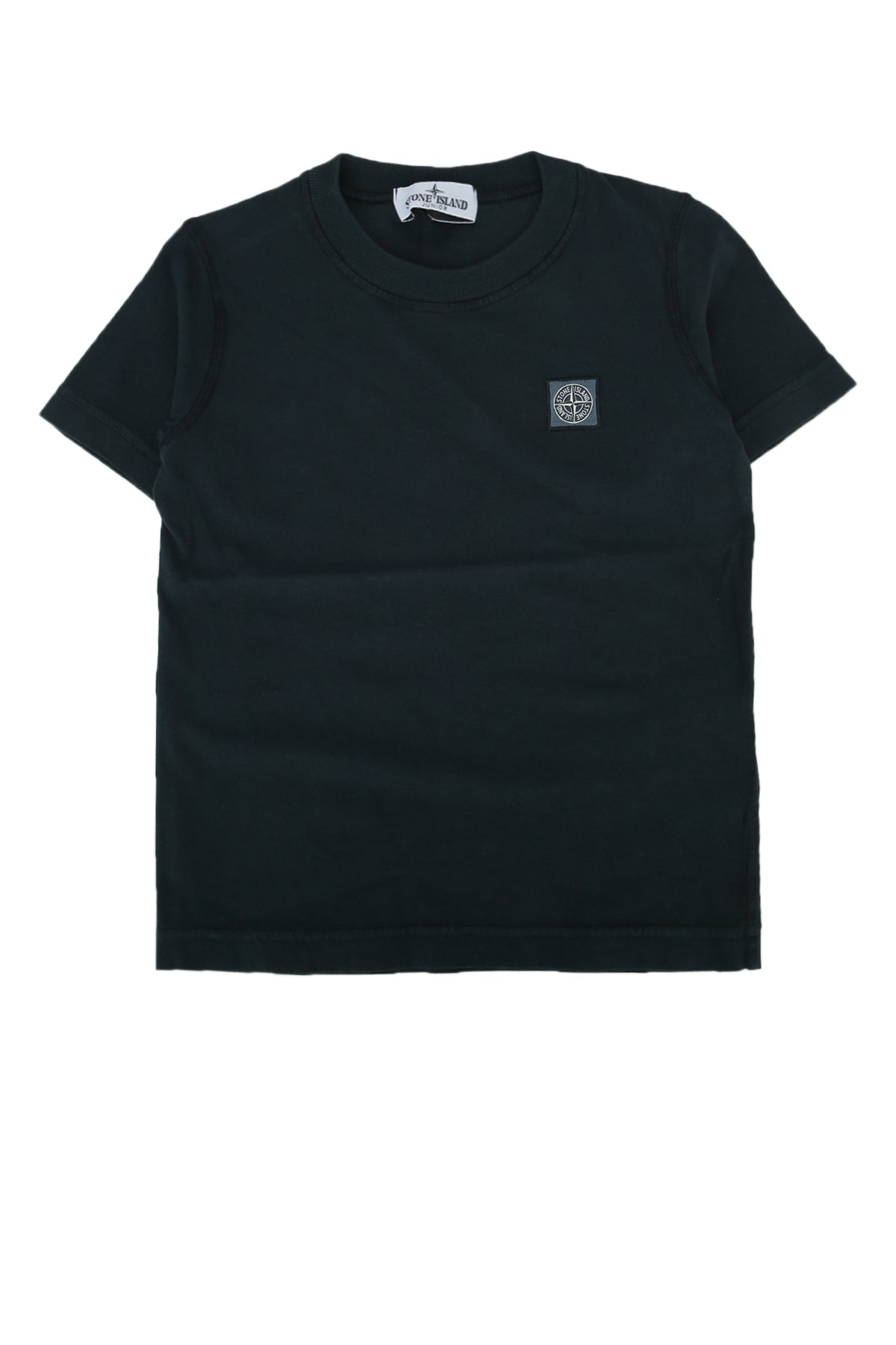 Stone Island Kids Logo-Embroidered Cotton T-Shirt — Navy