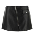 Prada Pelle Mini Skirt — Black