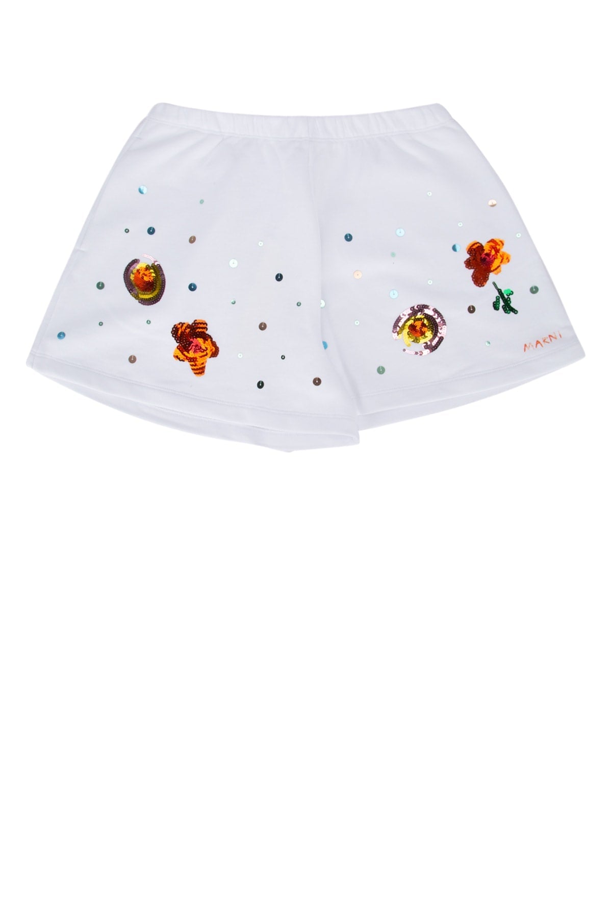 Marni Kids Embellished Cotton T-Shirt — White