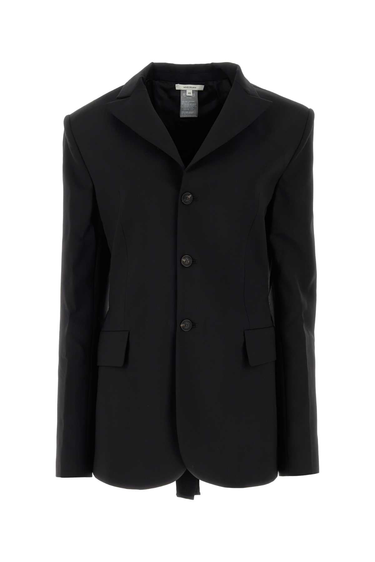 Nensi Dojaka Stretch Wool Blazer — Black