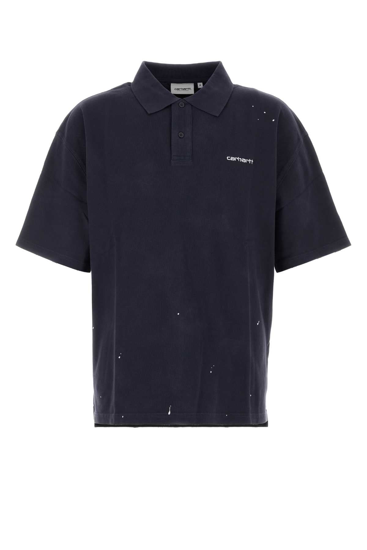 Carhartt Wip Garment-Washed Piqué Polo — Navy