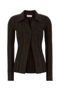 Sportmax Stretch Viscose Blend Cardigan — Brown
