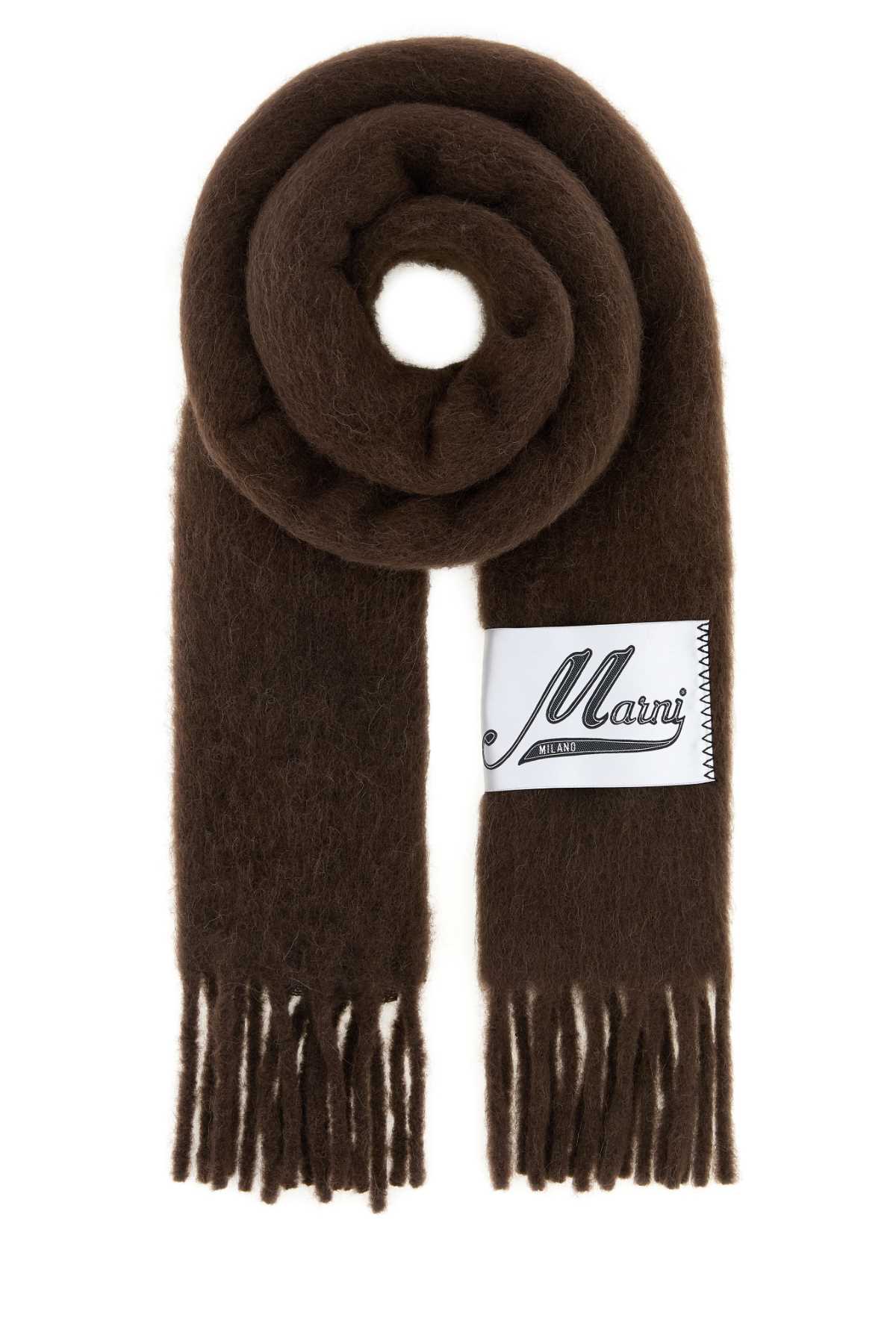 Marni Alpaca Blend Scarf — Brown