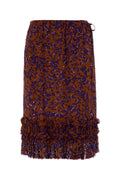 Dries Van Noten Printed Viscose Skirt — Orange