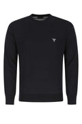 Prada Wool Crew-Neck Sweater — Navy