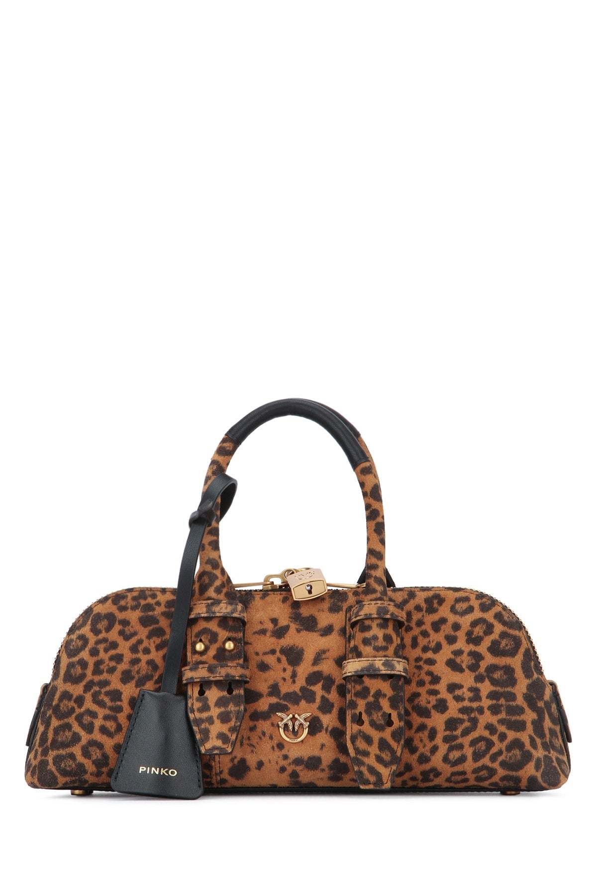 Pinko Bowling Shoulder Bag — Brown