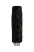 Dries Van Noten Printed Silk-Viscose Skirt — Black
