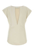 Entire Studios Deep Vee Tank Top — Beige