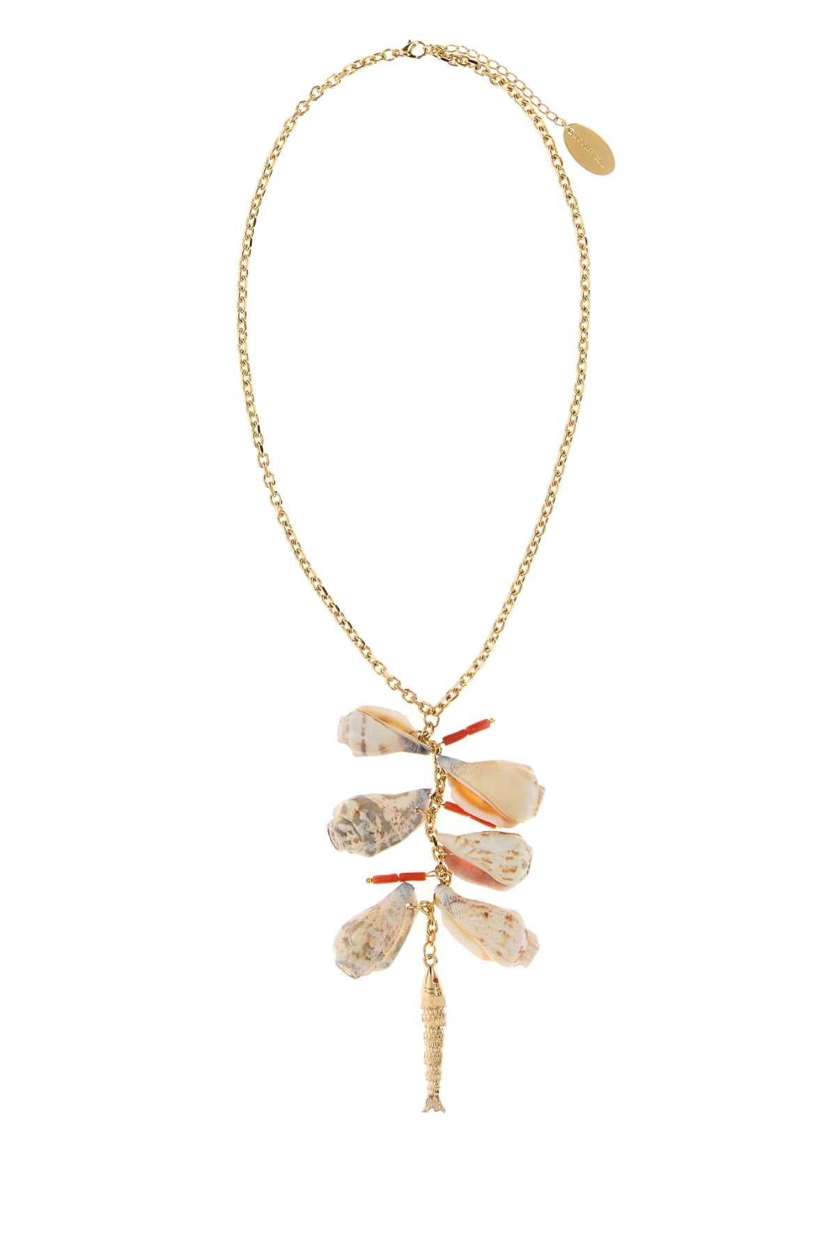 Dsquared2 Shell & Gold Chain Necklace — Gold