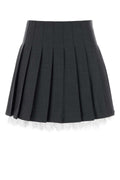 Self-Portrait Pleated Skirt — Gray