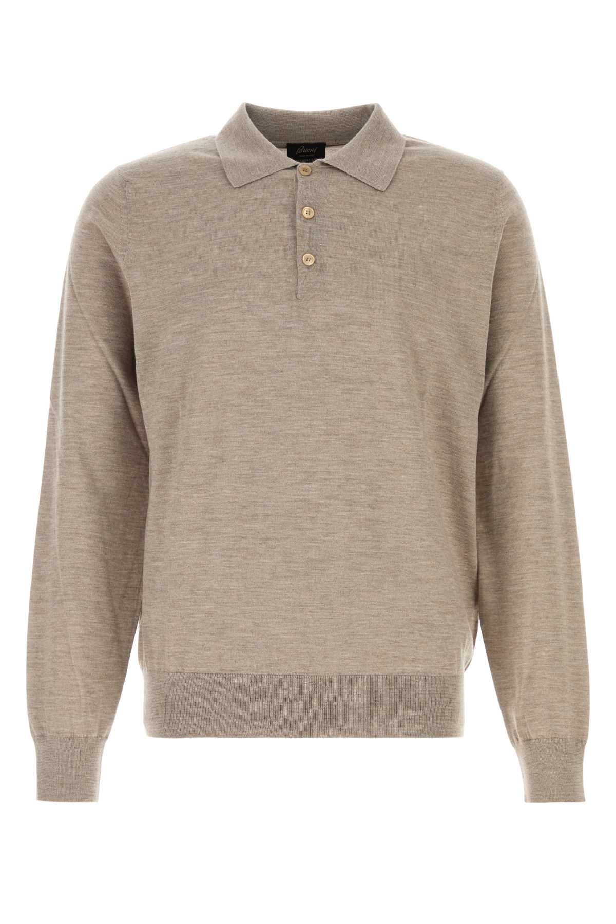 Brioni Cashmere Silk Blend Polo — Beige
