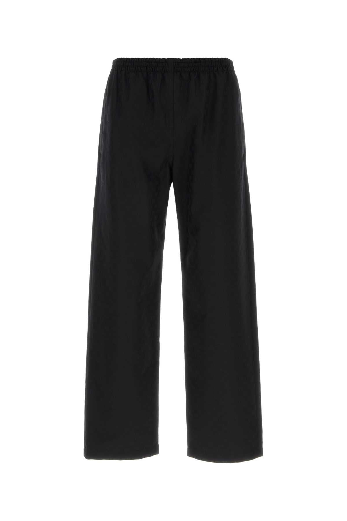 Gucci Wide-Leg Wool Trousers — Black
