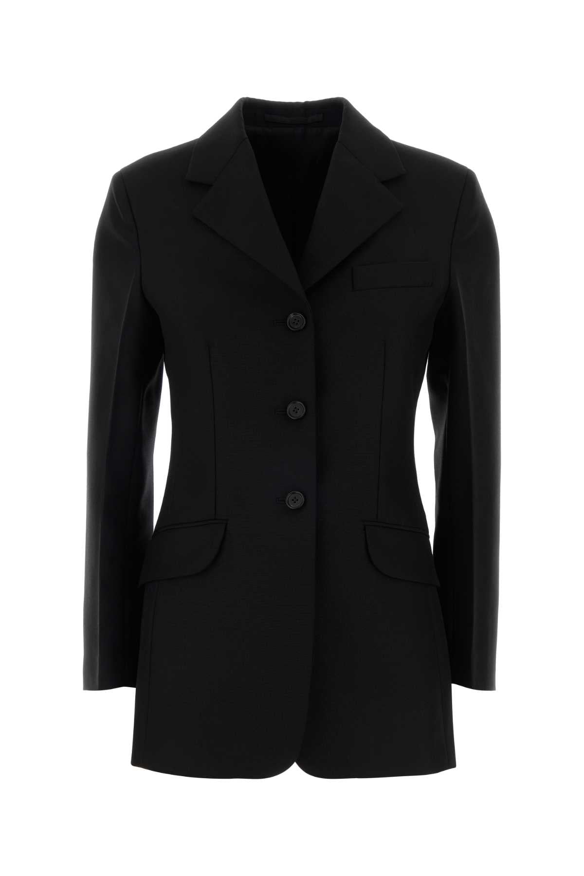 Jil Sander Wool and Mohair Blazer — Black