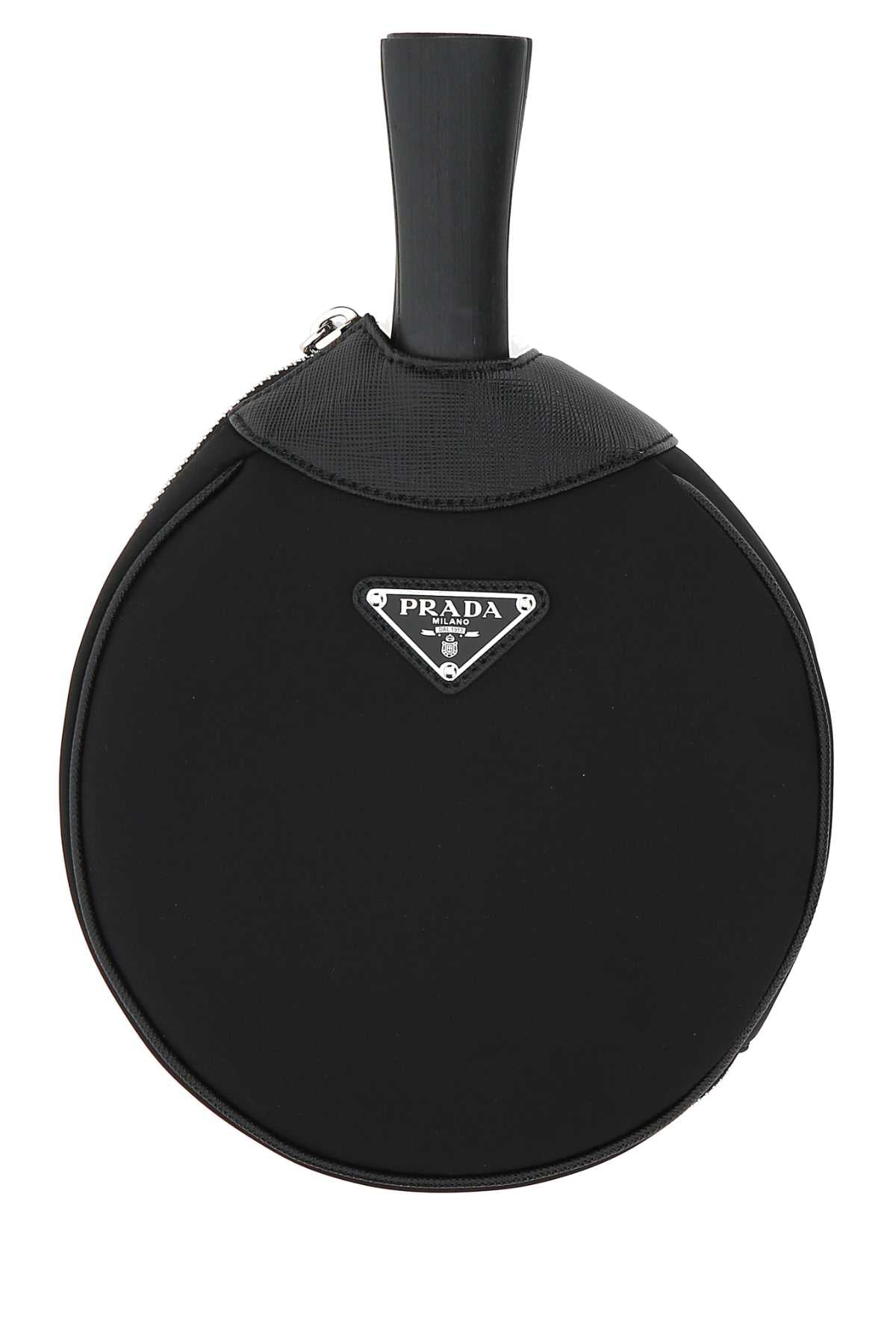 Prada Re-Nylon Ball Clutch — Black