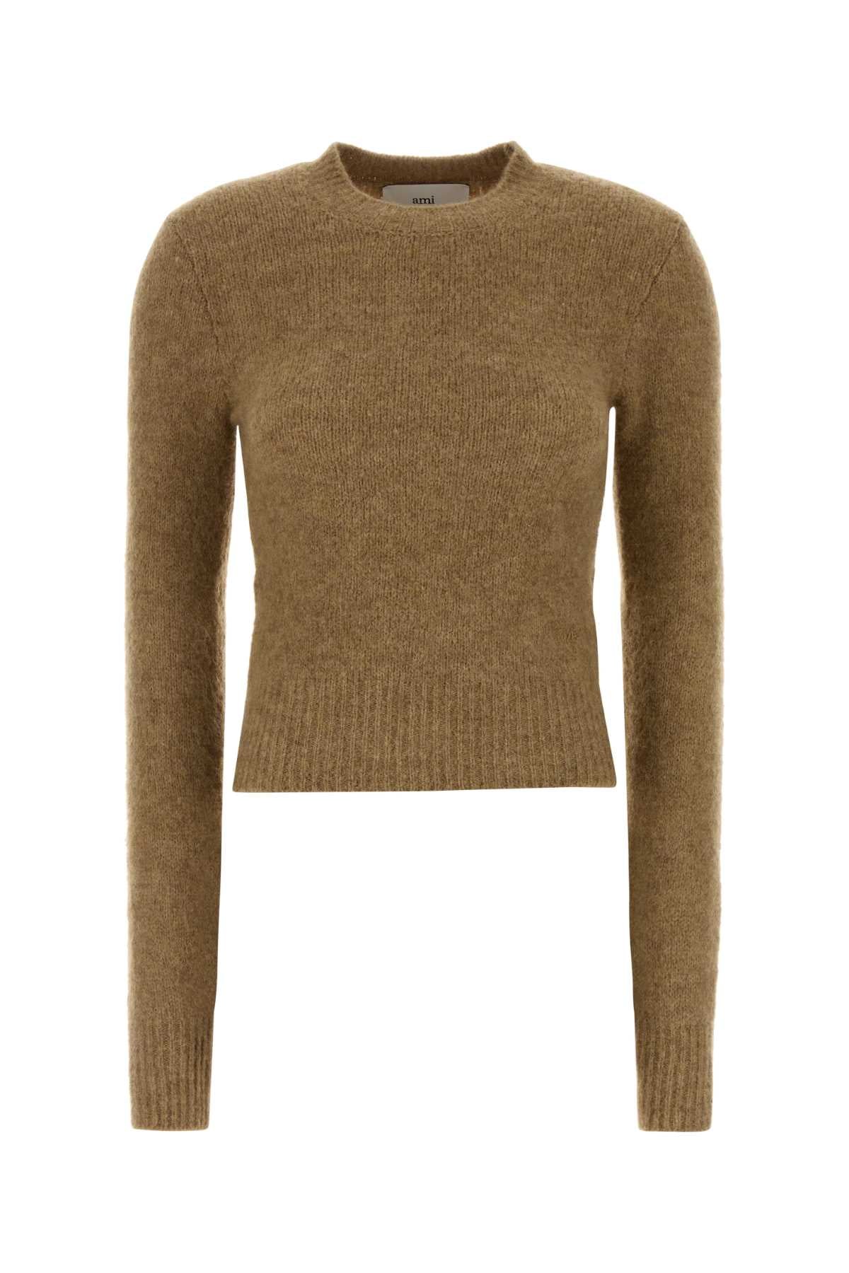 AMI Paris Alpaga Sweater — Camel