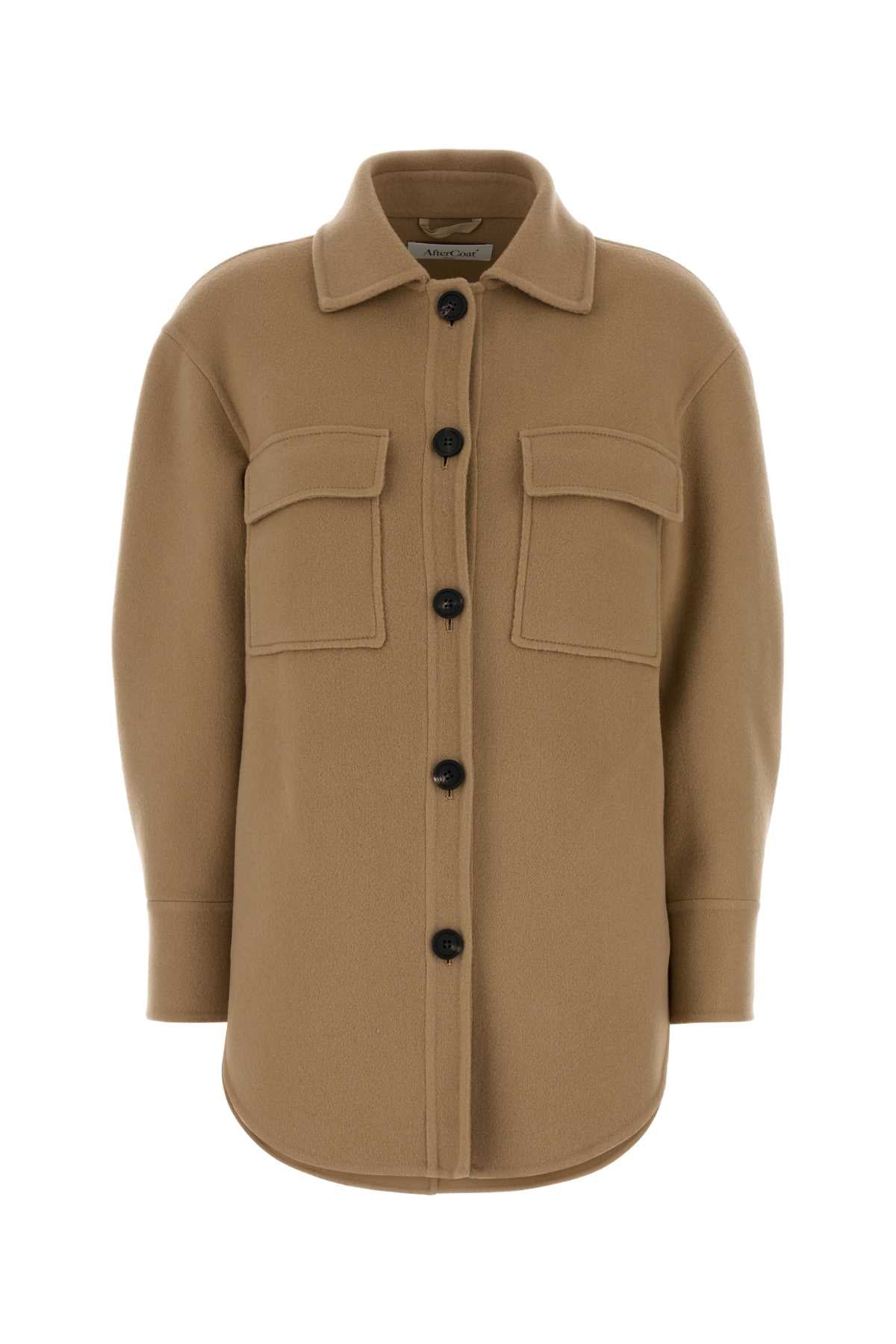 Abrigo de mezcla de lana Aftercoat — Beige