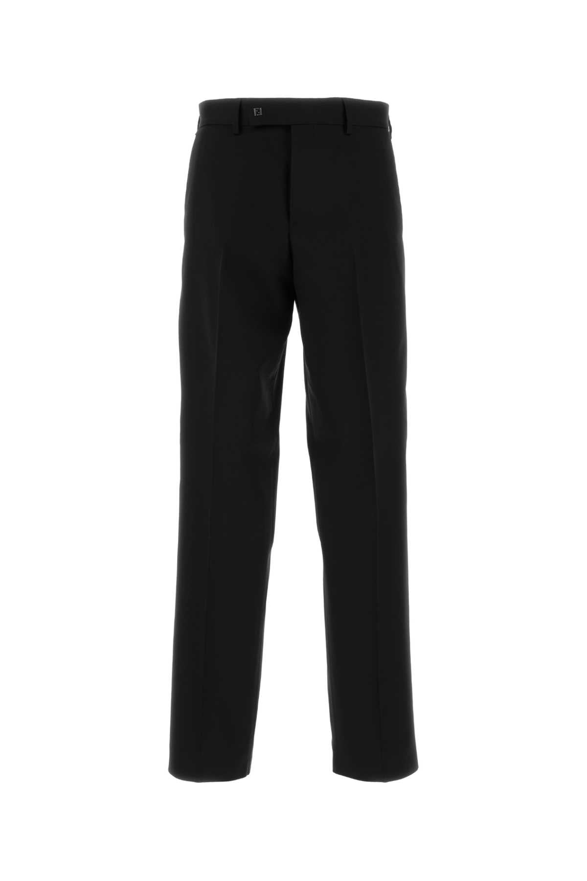 Fendi Virgin Wool Trousers — Black