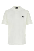 Fred Perry Piquet Cotton Polo Shirt — White