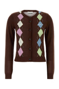 Ganni Cotton Cardigan — Brown