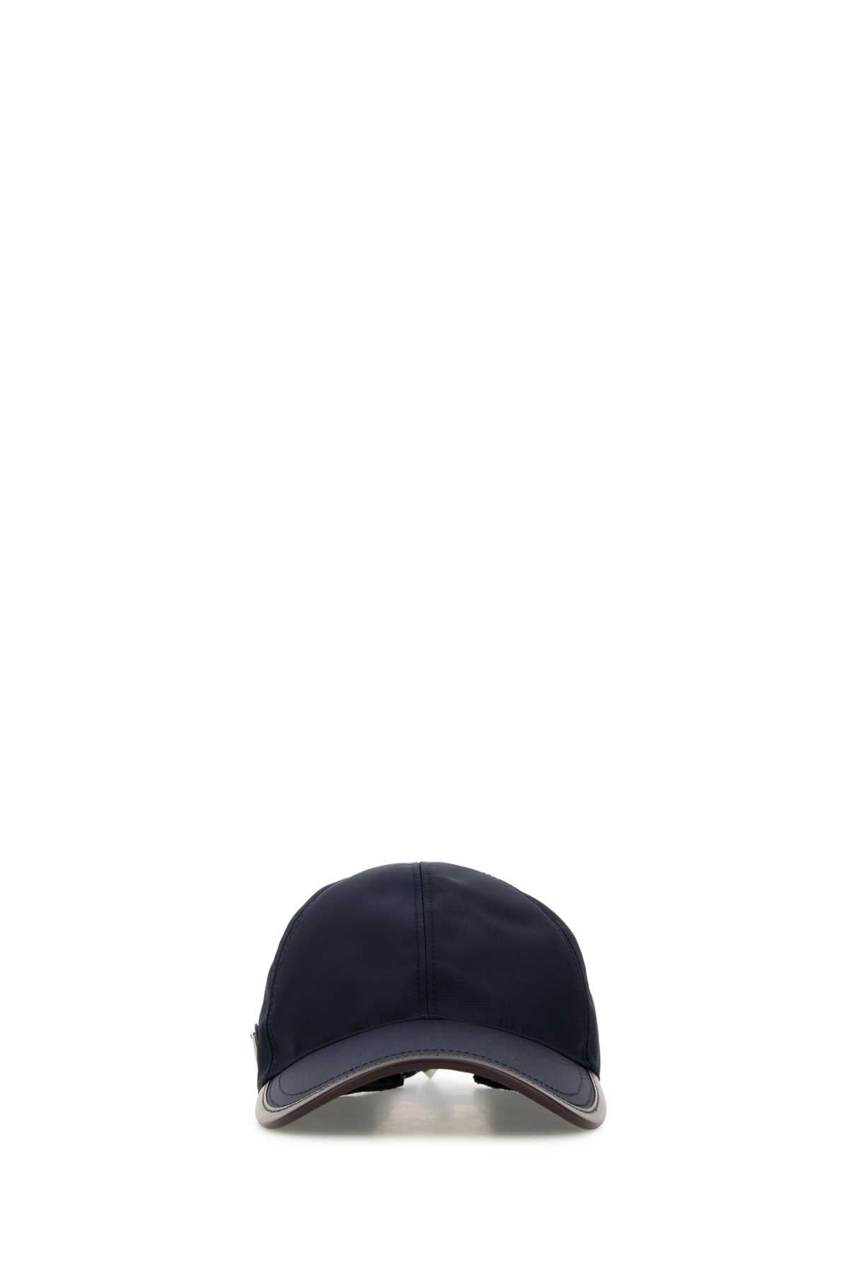 Prada CAPPELLI Re-Nylon Baseball Cap — Navy